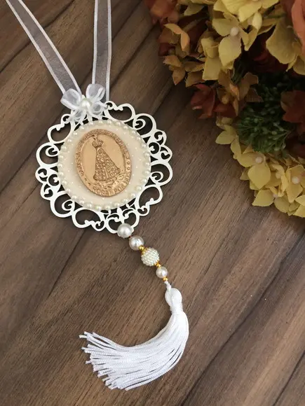 Lembrancinha Mandala de Porta Branca Nossa Senhora Aparecida