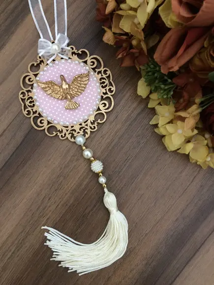Lembrancinha Mandala de Porta Divino Espírito Santo Poá Rosa
