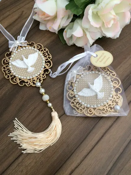 Lembrancinha Mandala de Porta Dourada Divino Espírito Santo