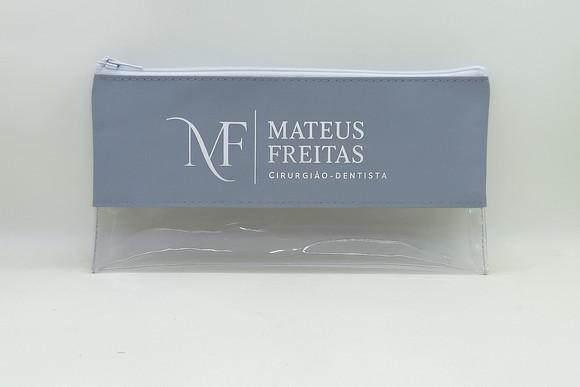 Carteira Comercial Modelo 22 cm x 12 cm Pvc - Cinza