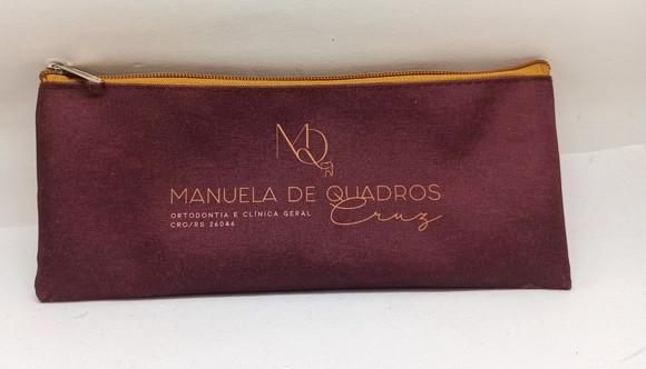 Carteira Comercial Odontologia Modelo 25 cm x 9cm Bordô