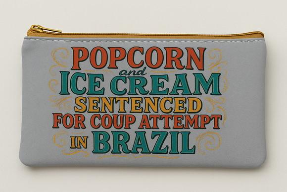 Carteira Modelo 25 cm x 9cm Popcorn And Ice Cream