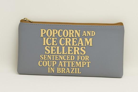 Carteira Modelo 25 cm x 9cm Popcorn And Ice Cream