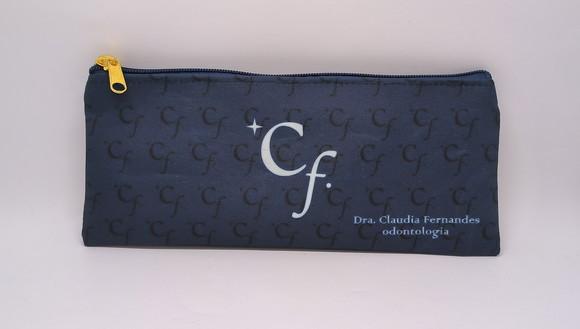 Carteira Odontologia Modelo 25 cm x 9cm Azul Marinho 01