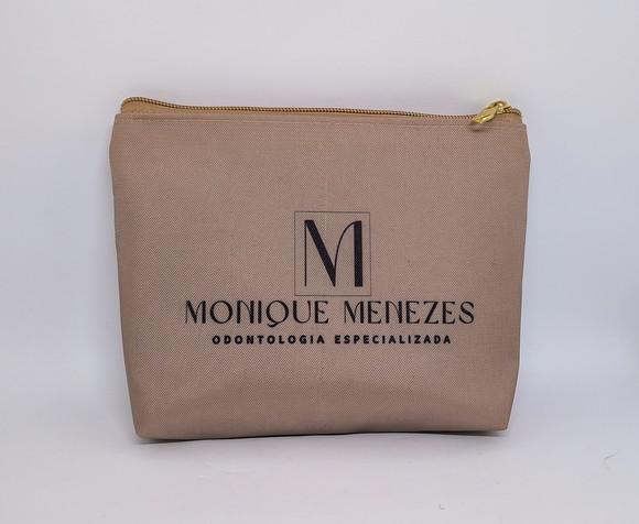 Necessaire Comercial Odontologia 18cm Mod Branca com Bege