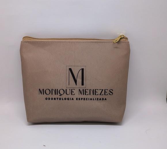 Necessaire Comercial Odontologia 18cm Mod Branca com Bege