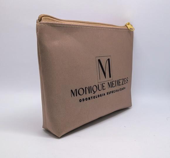 Necessaire Comercial Odontologia 18cm Mod Branca com Bege