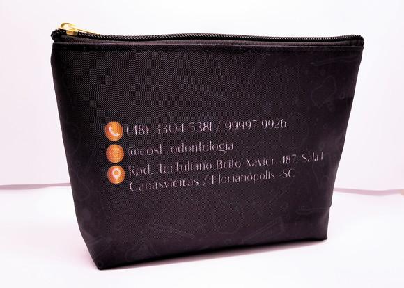 Necessaire Comercial Odontologia 18cm Preta Mod V 005