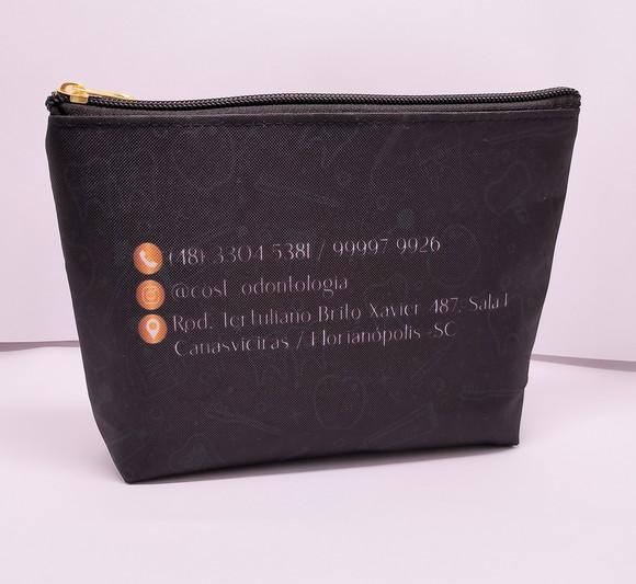 Necessaire Comercial Odontologia 18cm Preta Mod V 005