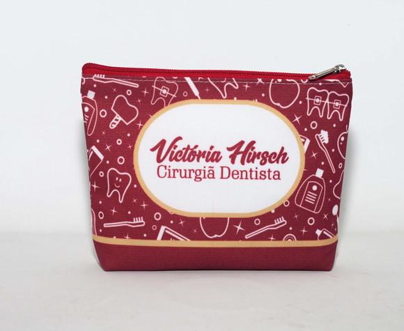 Necessaire Comercial Odontologia Modelo 18cm Vermelha