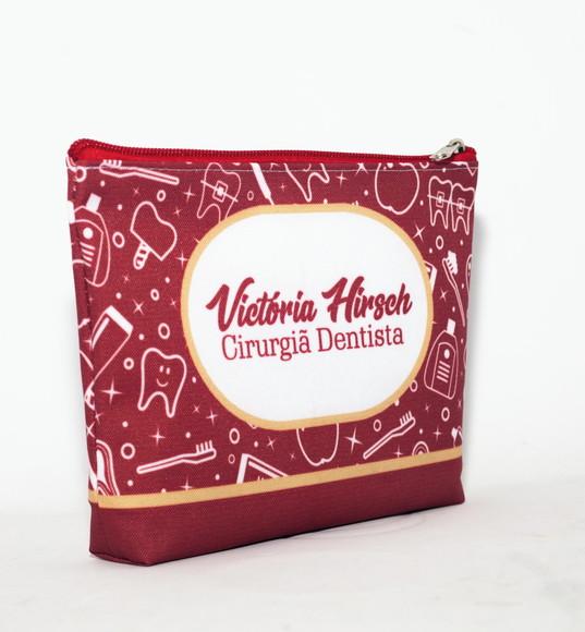 Necessaire Comercial Odontologia Modelo 18cm Vermelha
