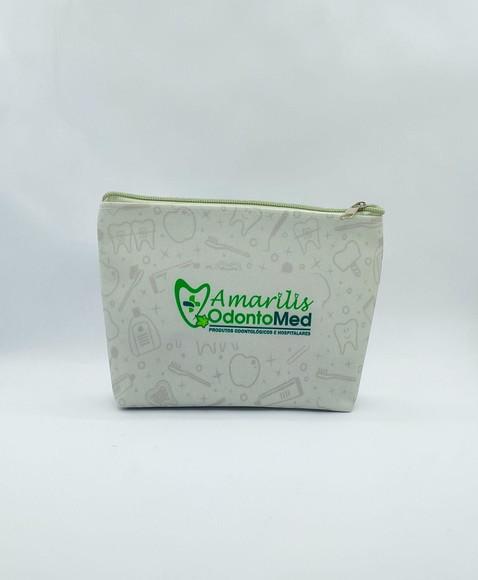 Necessaire Tema Odontologia com 22 cm Cinza 001