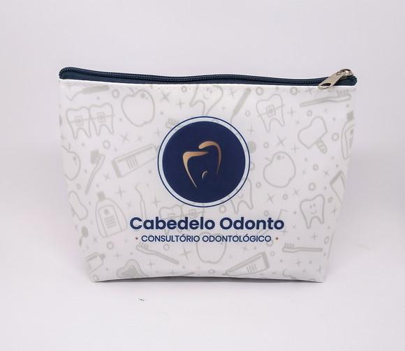 Necessaire Tema Odontologia com 22 cm Branca