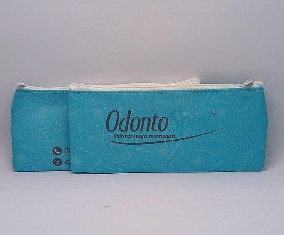 Carteira Comercial Odontologia Modelo 25 cm x 9cm Azul