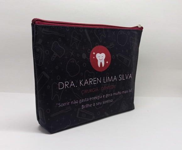 Necessaire Comercial Odontologia Modelo 18cm Preta