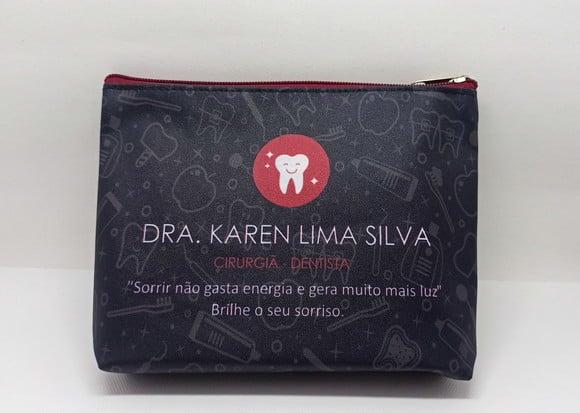 Necessaire Comercial Odontologia Modelo 18cm Preta