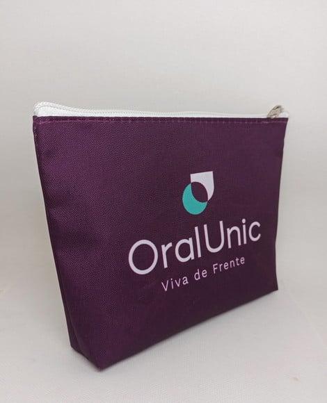Necessaire Tema Odontologia com 22 cm Vinho 001