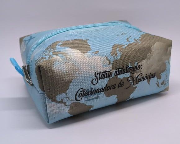 Mini Necessaire Box Mapa Mundi