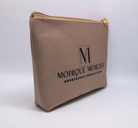 Necessaire Comercial Odontologia 18cm Mod Branca com Bege