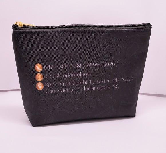 Necessaire Comercial Odontologia 18cm Preta Mod V 005