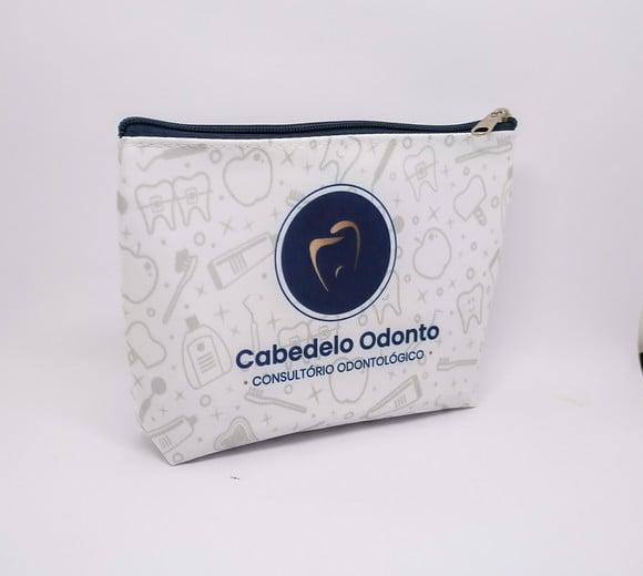 Necessaire Tema Odontologia com 22 cm Branca