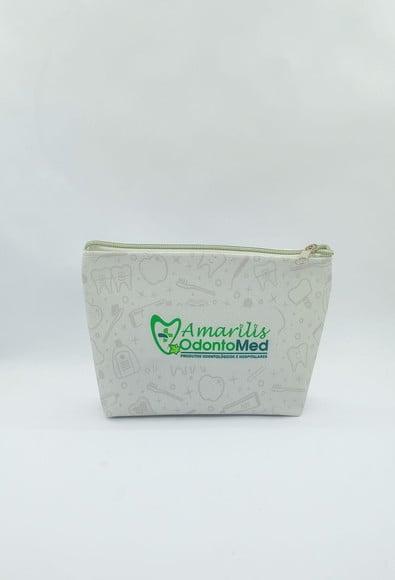 Necessaire Tema Odontologia com 22 cm Cinza 001
