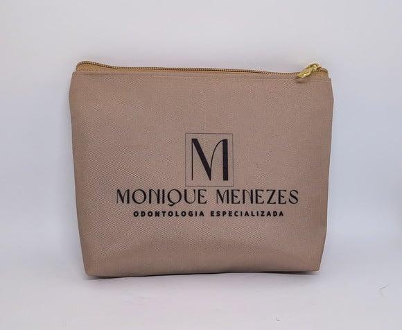 Necessaire Comercial Odontologia 18cm Mod Branca com Bege