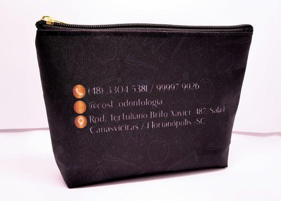 Necessaire Comercial Odontologia 18cm Preta Mod V 005