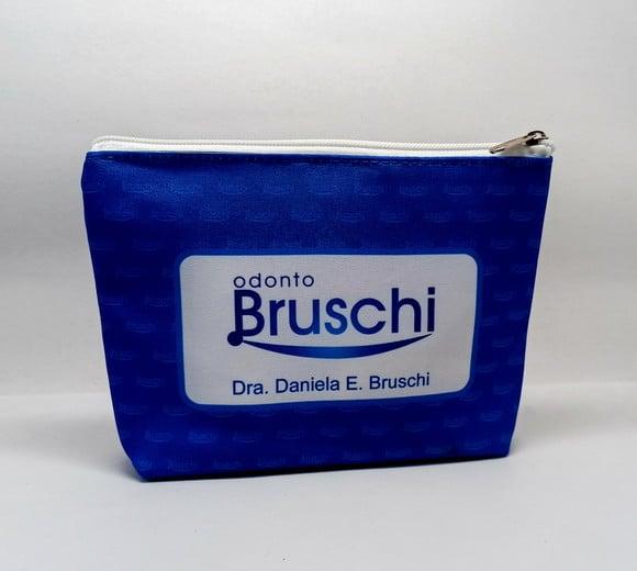 Necessaire Odontologia Modelo 18cm com Marca Dágua Azul