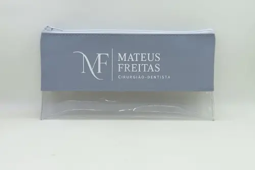 Carteira Comercial Modelo 22 cm x 12 cm Pvc - Cinza