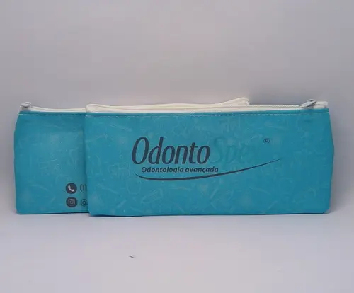 Carteira Comercial Odontologia Modelo 25 cm x 9cm Azul