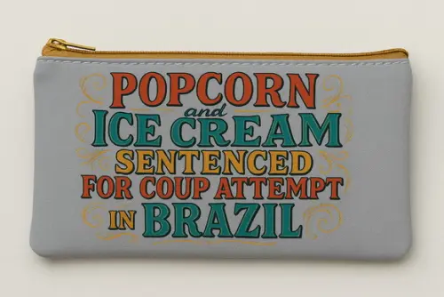 Carteira Modelo 25 cm x 9cm Popcorn And Ice Cream
