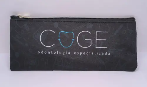 Carteira Odontologia Modelo 25 cm x 9cm Preta