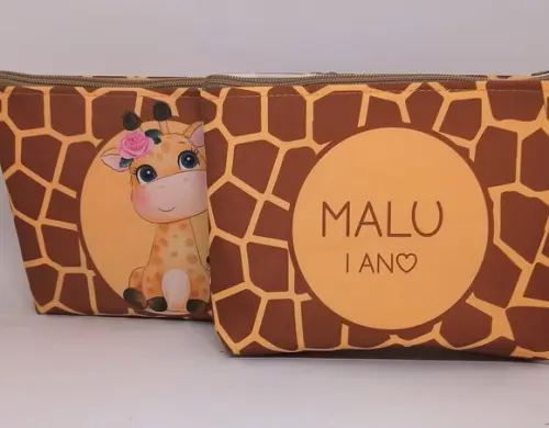 Kit Necessaire Festa Girafa Cute