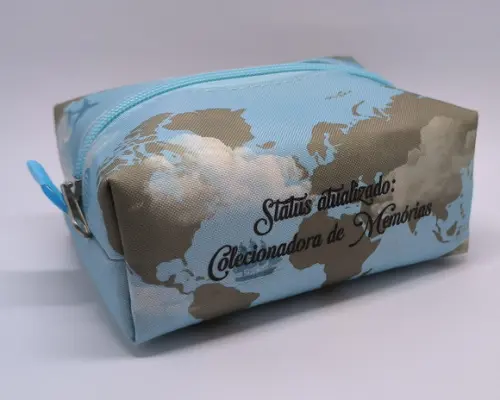 Mini Necessaire Box Mapa Mundi