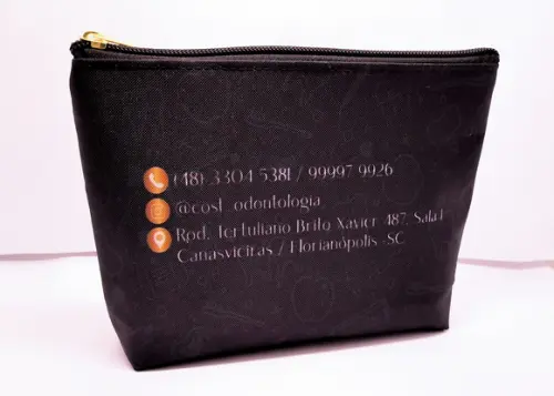 Necessaire Comercial Odontologia 18cm Preta Mod V 005