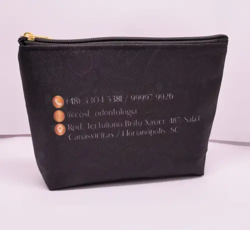 Necessaire Comercial Odontologia 18cm Preta Mod V 005