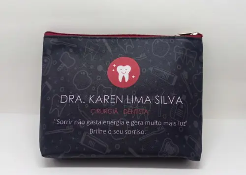 Necessaire Comercial Odontologia Modelo 18cm Preta