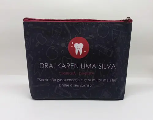 Necessaire Comercial Odontologia Modelo 18cm Preta
