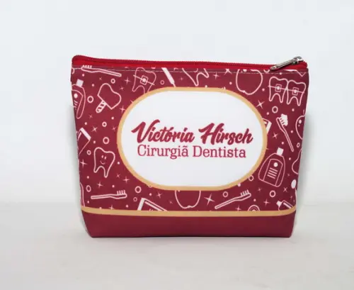 Necessaire Comercial Odontologia Modelo 18cm Vermelha