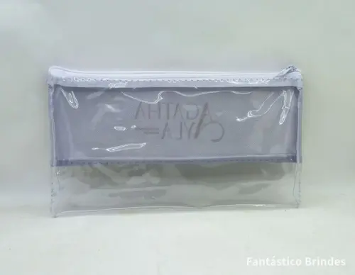 Necessaire Pvc 22 cm x 12 cm em Pvc