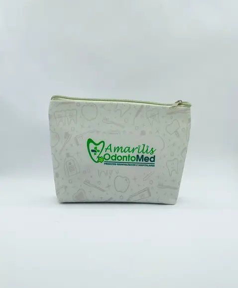 Necessaire Tema Odontologia com 22 cm Cinza 001