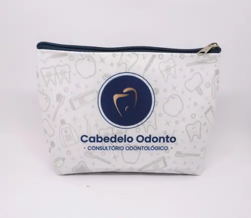Necessaire Tema Odontologia com 22 cm Branca