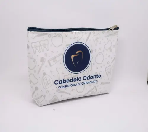 Necessaire Tema Odontologia com 22 cm Branca