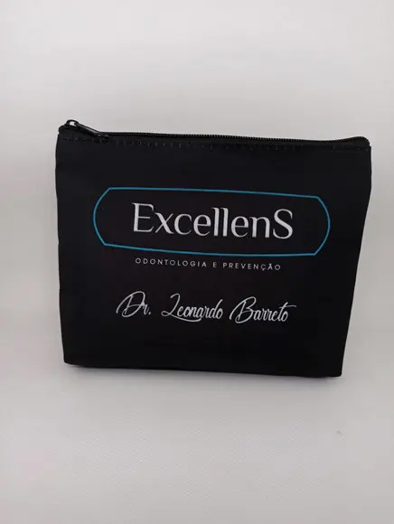 Necessaire Tema Odontologia com 22 cm Preta 001