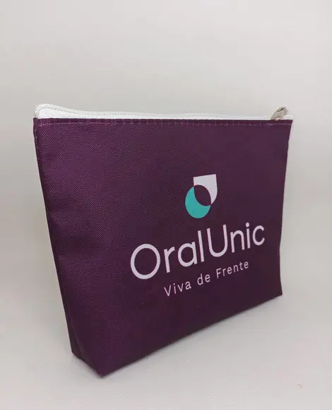 Necessaire Tema Odontologia com 22 cm Vinho 001