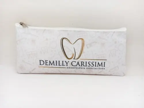 Carteira Comercial Odontologia Modelo 25 cm x 9cm Branca 001