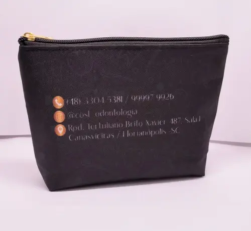 Necessaire Comercial Odontologia 18cm Preta Mod V 005