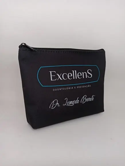 Necessaire Tema Odontologia com 22 cm Preta 001