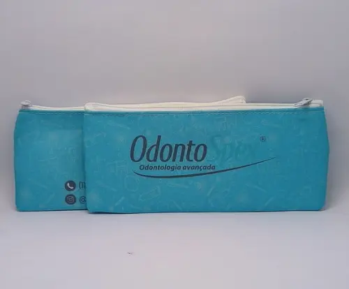 Carteira Comercial Odontologia Modelo 25 cm x 9cm Azul
